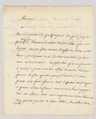 4 vues MS CA 0012 - Voltaire. Lettre signée au baron François Guillet de Monthoux.- [Genève, vers le 10 décembre 1759]