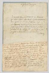 2 vues MS CA 0016 - Voltaire. Lettre signée à [Joseph Paget et Marc Joseph Christin].- Ferney, 1 juin 1773