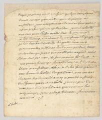 2 vues MS CA 0034 - Voltaire. Lettre autographe signée à [Feuillet.- Cirey, 1738 ?]