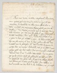 4 vues MS CA 0037 - Voltaire. Lettre signée à Jean-Louis-Vincent Capperonnier de Gauffecourt.- Genève, 8 mars [1755]