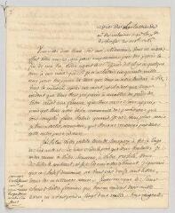 8 vues MS CA 0051 - Voltaire. Lettre à Charles de Brosses, baron de Montfalcon.- [s.l.], 20 octobre 1761