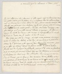 4 vues MS CA 0071 - Voltaire. Lettre signée à Élie Bertrand.- Montriond, 1 mars 1756