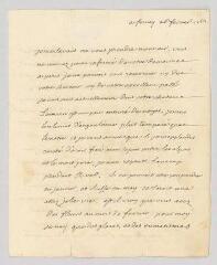 4 vues MS CA 0130 - Voltaire. Lettre autographe à François-Achard Joumard Tison, marquis d'Argence.- Ferney, 26 février [1762]