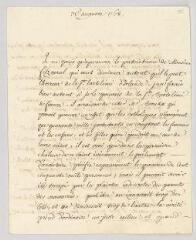 4 vues MS CA 0170 - Voltaire. Lettre signée à François-Achard Joumard Tison, marquis d'Argence.- [sans lieu], 31 août 1768
