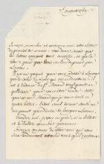 4 vues MS CA 0172 - Voltaire. Lettre à François-Achard Joumard Tison, marquis d'Argence.- [sans lieu], 7 août 1769