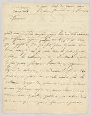 4 vues MS CB 0009 - Caraccioli, Louis-Antoine de. Lettre autographe signée à Voltaire.- Paris, 9 septembre 1776