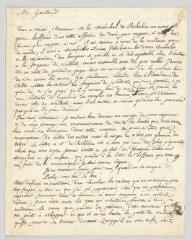 4 vues MS CB 0012 - Gaillard, Gabriel-Henri. Lettre autographe signée à Voltaire.- [Paris], 18 février [1771]