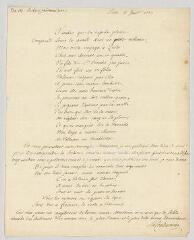 2 vues MS CB 0013 - La Condamine, Charles-Marie de. Lettre autographe signée à Voltaire.- Paris, 5 janvier 1752