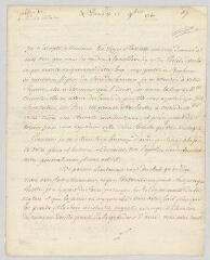 4 vues MS CB 0014 - Le Brun, Ponce-Denis Écouchard. Lettre autographe signée à Voltaire.- Paris, 12 novembre 1760