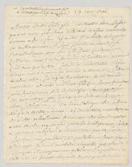 4 vues MS CB 0016 - Damilaville, Étienne-Noël. Lettre autographe à Voltaire.- [Paris], 29 avril 1765