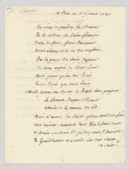 4 vues MS CB 0019 - Saurin, Bernard-Joseph. Lettre autographe à Voltaire.- Paris, 8 février 1770