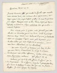 2 vues MS CB 0025 - Olivet, Pierre-Joseph Thoulier, abbé d'. Lettre autographe signée à Voltaire.- [Paris, septembre 1761]