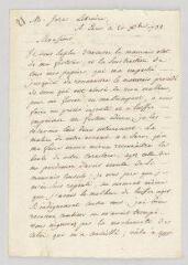 2 vues MS CB 0044 - Jore, Claude-François. Lettre signée à Voltaire.- Paris, [30] décembre 1738