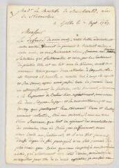2 vues MS CB 0046 - Buchwald, Juliane Franziska von. Lettre signée à Voltaire.- Gotha, 3 septembre 1767