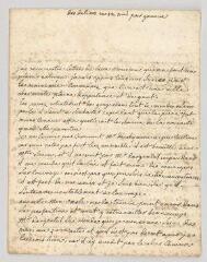 4 vues  - MS CC 0010 - Denis, Marie-Louise Mignot, Mme. Lettre autographe signée à Henri-Louis Caïn, dit Lekain.- Genève, 12 mai [1755] (ouvre la visionneuse)