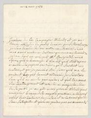 4 vues MS CC 0032 - Denis, Marie-Louise Mignot, Mme. Lettre autographe signée à George Keith, 10e comte Marishal.- [Paris], 12 mai 1753