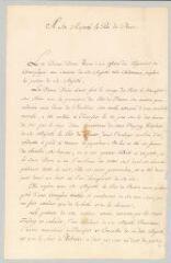 4 vues MS CC 0033 - Denis, Marie-Louise Mignot, Mme. Supplique signée à Frédéric 2 le Grand, roi de Prusse.- Francfort, 25 juin [1753]
