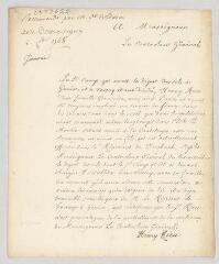 4 vues MS CC 0048 - Rieu, Henri. Lettre autographe signée à Clément-Charles-François de L'Averdy.- [s.l., 13 ? janvier 1768]