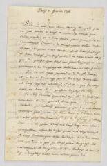 4 vues MS CC 0053 - Florian, Jean-Pierre Claris de. Lettre autographe à Marguerite Cugny.- Paris, 2 février 1793