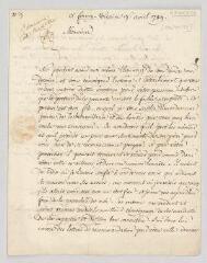 4 vues  - MS CC 0055 - Wagnière, Jean-Louis. Lettre autographe signée à Dominique Audibert.- Ferney, 9 avril 1789 (ouvre la visionneuse)