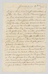 2 vues  - MS CC 0059 - Lekain, Henri-Louis Caïn, dit. Lettre autographe signée à Louis Théodore Lacour.- Paris, 29 décembre 1775 (ouvre la visionneuse)