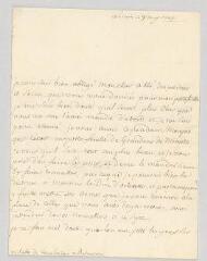 4 vues MS CC 0076 - Breteuil, Élisabeth-Théodore Le Tonnelier, abbé de. Lettre signée à l'abbé de Courbouzon.- Paris, 9 mai 1757
