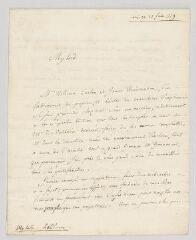 4 vues  - MS CC 0077 - Beaumarchais, Pierre-Augustin Caron de. Lettre autographe signée à Mylord Shelburn.- Paris, 27 juin 1779 (ouvre la visionneuse)