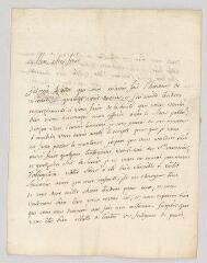 4 vues  - MS CC 0078 - Dupuits de La Chaux, Pierre-Jacques-Claude. Lettre autographe signée à M. de Gervaingey.- Maconnex, 15 mai 1780 (ouvre la visionneuse)