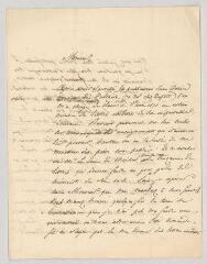 6 vues MS CC 0081 - Guyet. Lettre autographe signée à [René de] Voyer[, marquis de Paulmy] d'Argenson.- Paris, 28 novembre 1825