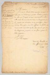 2 vues MS CC 0087 - Terray, abbé Joseph-Marie. Lettre autographe à Jacques de Flesselles.- Versailles, 27 avril 1771