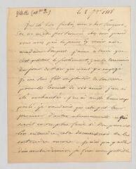 4 vues MS CC 0090 - Du Plessis-Villette, Reine-Philiberte Rouph de Varicourt, marquise. Lettre autographe signée à Charles de Pougens.- [Paris], 8 janvier 1818