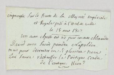 10 vues MS CC 0107 - Ximénès, Augustin-Louis, marquis de. Lettre autographe signée à un confrère.- [Paris], 9 octobre 1807