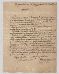 2 vues MS CC 0116 - Wagnière, Jean-Louis. Lettre autographe signée à N.- Ferney-Voltaire, 24 janvier 1793