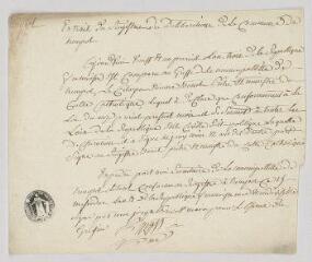 2 vues  - MS CC 0120 - Document autographe signée, \'Extrait du registre de délibération de la commune de Trampot\'.- Trampot, 9 juin 1795 (ouvre la visionneuse)