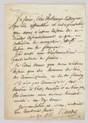4 vues  - MS CC 0125 - Naudet, Julien Marcel. Lettre autographe signée au notaire Hua.- [s.l., 17 décembre 1798] (ouvre la visionneuse)