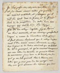 2 vues  - MS CC 0126 - Saint-Prix, Jean-Amable Foucault, dit. Lettre autographe signée à un ami.- [s.l.], 14 juin 1798 (ouvre la visionneuse)