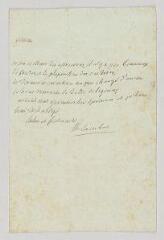 4 vues MS CC 0133 - Saint-Lambert, Jean-François, marquis de. Lettre autographe signée à Meurgès chez le citoyen Stoupe.- [s.l., 1798]