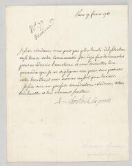 4 vues MS CC 0137 - Beaumont, Christophe de. Lettre signée à Mme Mignot.- Paris, 17 février 1781