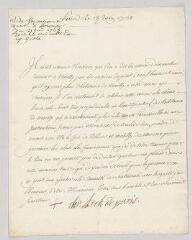 4 vues MS CC 0138 - Beaumont, Christophe de. Lettre signée à [Jean-Rodolphe Perronet].- Paris, 18 juin 1768