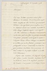 2 vues  - MS CC 0148 - Vergennes, Charles Gravier, comte de. Lettre signée à Louis-Charles-Othon, prince de Salm-Salm.- Compiègne, 29 août 1774 (ouvre la visionneuse)