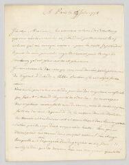 12 vues MS CC 0162 - N. Lettre à Antoine-Bernard Caillard.- Paris, 19 juin 1778