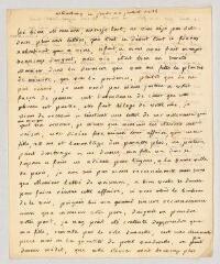 4 vues  - MS CC 0173 - Villeneuve, Mme. Lettre autographe signée à Charles-Nicolas-Joseph-Justin Favart.- Strasbourg, 20 juillet 1775 (ouvre la visionneuse)