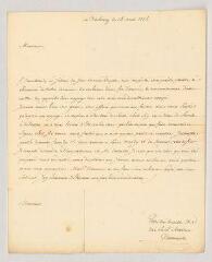 4 vues  - MS CC 0178 - Villeneuve. Lettre autographe signée à Charles-Nicolas-Joseph-Justin Favart.- Strasbourg, 14 avril 1775 (ouvre la visionneuse)