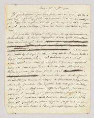4 vues MS CC 0181 - Collin d'Harleville, Jean-François. Lettre autographe signée à Monsieur Alix, avocat à Paris.- Mévoisins (France), 10 janvier 1790