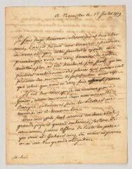 4 vues MS CC 0184 - Hennin, Pierre-Michel. Lettre autographe signée à M. [Henri] Rieu.- Versailles, 13 juillet 1779