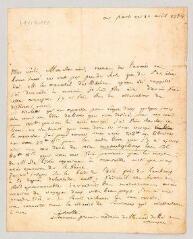 4 vues  - MS CC 0185 - La Virotte, Louis-Anne de. Lettre autographe signée au docteur Pauli à Lucques.- Paris, 11 avril 1758 (ouvre la visionneuse)