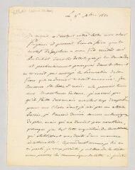 4 vues MS CC 0209 - Du Plessis-Villette, Reine-Philiberte Rouph de Varicourt, marquise. Lettre autographe à [Charles de] Pougens.- [s.l.], 15 décembre 1820