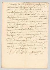 4 vues  - MS CC 0211 - Grammont, Antoine Pierre de. Pièce signée à [Louis Mathieu].- Besançon, 11 février 1745 (ouvre la visionneuse)