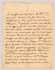4 vues  - MS CC 0233 - Dubos, abbé Jean-Baptiste. Lettre autographe au comte de Brancas-Rochefort.- [Paris], 9 juin 1738 (ouvre la visionneuse)