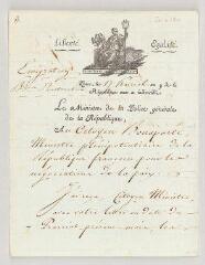 2 vues MS CC 0249 - Fouché, Joseph. Lettre signée à Joseph Bonaparte, 